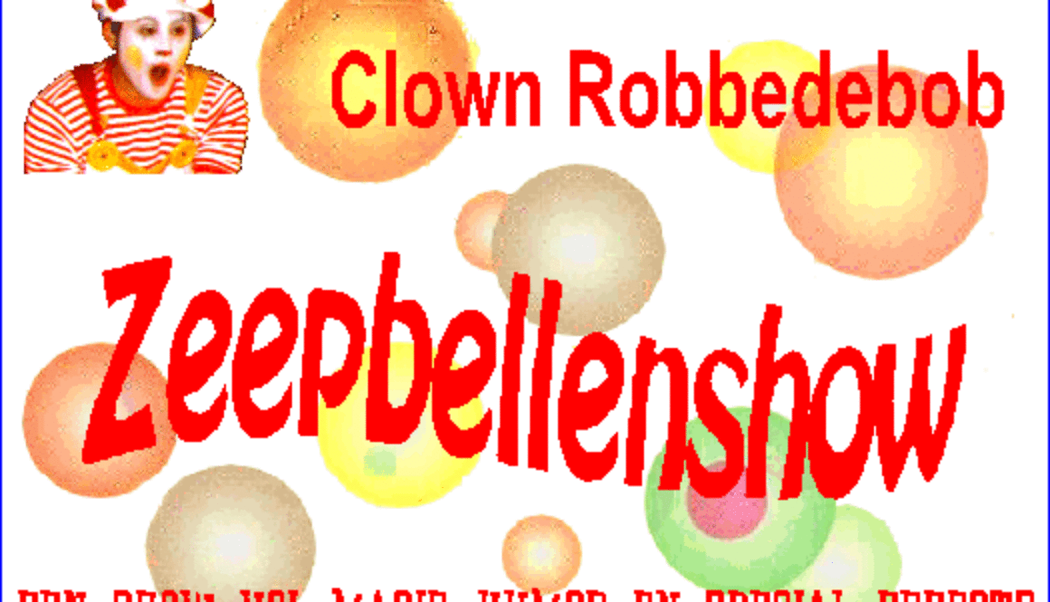 clown-robbedebob-zeepbellenshow-boeken